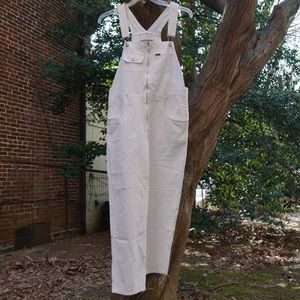 SOLD Vintage White Overalls by Express